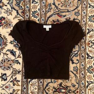 Dainty Black Crop Top